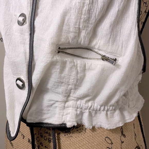 Free People Leather and Lace Boho Vest - Picture 7 of 15